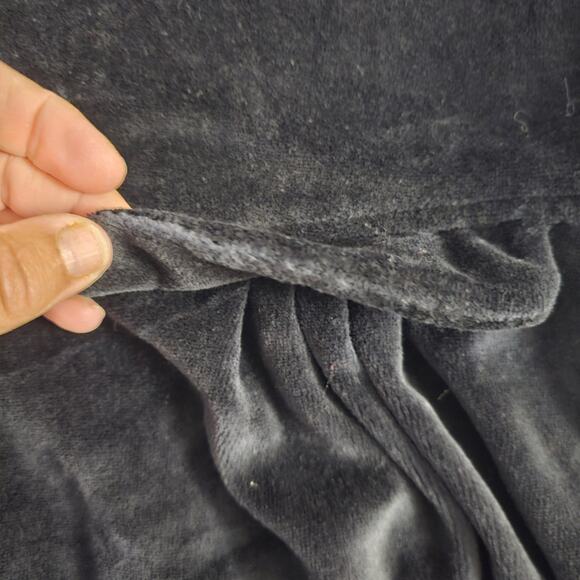 Vintage NOS 90s FADS Black SOFT Velour Satin Sleeveless Romper Jumper Dress M 8 - Picture 6 of 6